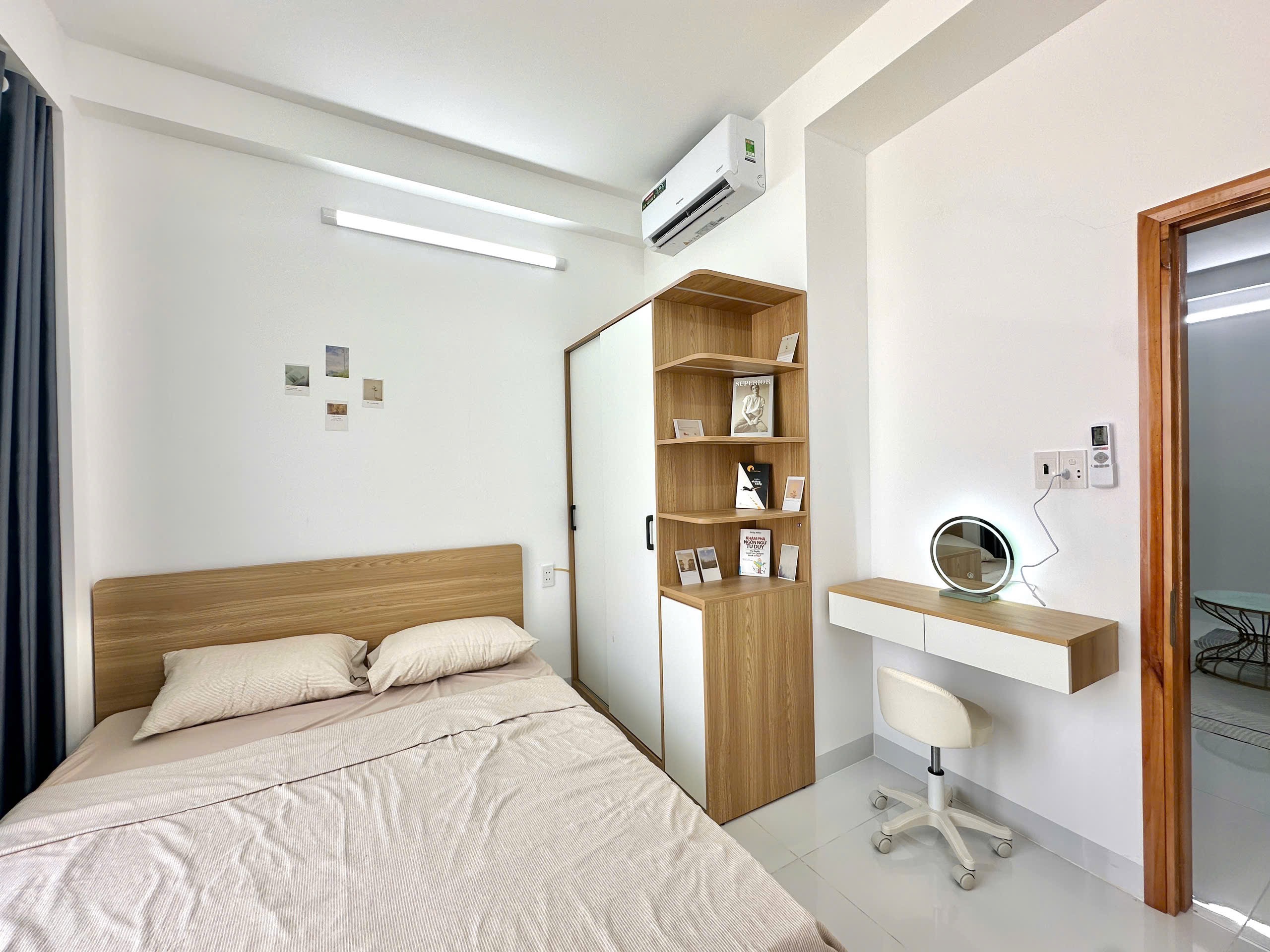 CĂN HỘ 1 PHÒNG NGỦ BAN CÔNG FULL NỘI THẤT NHÀ THANG MÁY, MÁY GIẶT RIÊNG Ở GẦN NGÃ TƯ HÀNG XANH ảnh 4