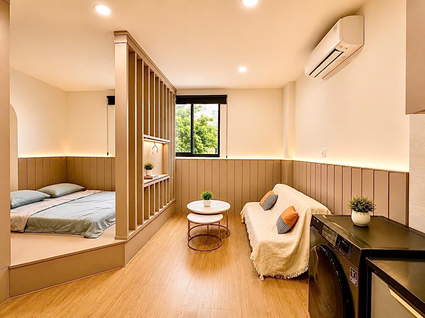 CĂN HỘ TÁCH BẾP DẠNG 1 PHÒNG NGỦ CỬA SỔ LỚN STYLR NHẬT Ở GẦN NGÃ TƯ HÀNG XANH