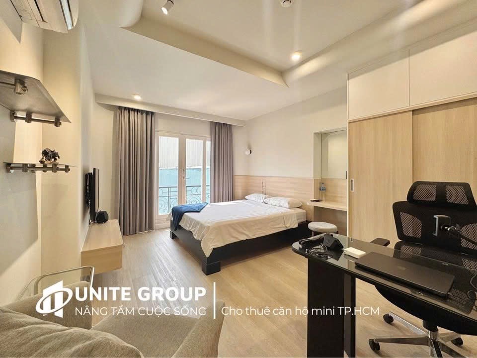 CĂN HỘ 1 PHÒNG NGỦ CAO CẤP BAN CÔNG LỚN MÁY GIẶT RIÊNG PHÒNG TONE GỖ NGAY TẠI NGUYỄN THÁI BÌNH